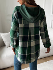 Layered Flannel Hoodie