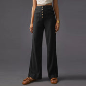 High Waist Button Trouser