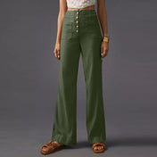 High Waist Button Trouser