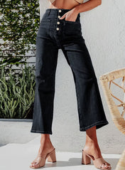 High Waist Down Button Pant