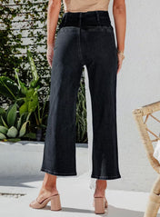 High Waist Down Button Pant