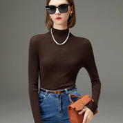 Wool Mock Neck Sweater