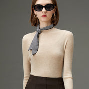 Wool Mock Neck Sweater