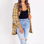 Oversized Fringe Shirt in Plaid