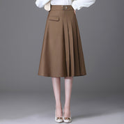 Pleated Asym Skirt