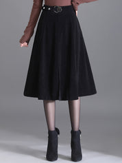 Chenille Belted Asym Skirt