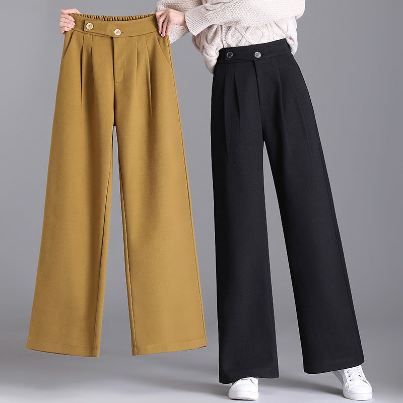 Buttoned Straight Leg Pant