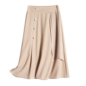 Buttoned Asym Skirt