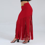 Belted Tassel Skirt