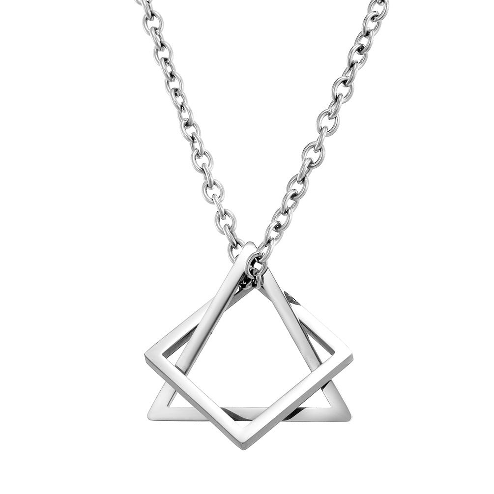 Geometric Pendant Chain Necklace