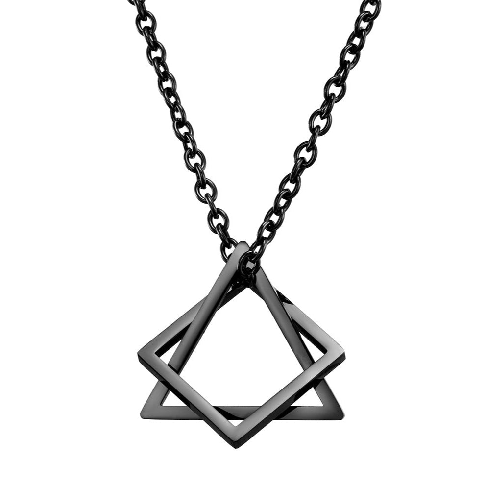 Geometric Pendant Chain Necklace