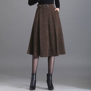 Chenille Belted Asym Skirt