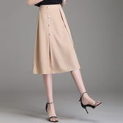 Buttoned Asym Skirt