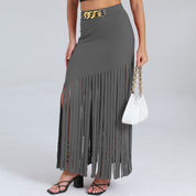 Belted Tassel Skirt