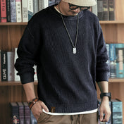 Heavy Waffle Knit Crew Neck