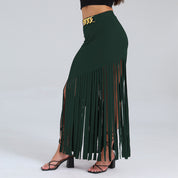 Belted Tassel Skirt