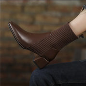 Sleeved Square Toe Boots