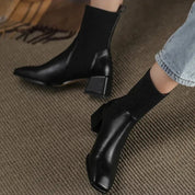 Sleeved Square Toe Boots