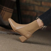 Sleeved Square Toe Boots