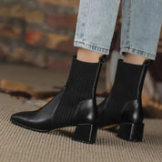 Sleeved Square Toe Boots